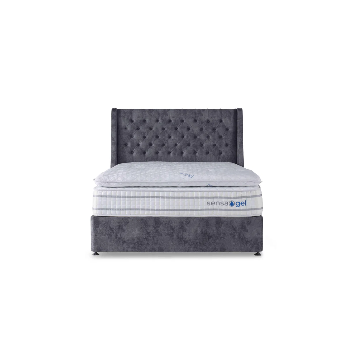 Sleepeezee - SensaGel 12000 Divan Set with Continental Drawers - King Size - Daytona Ocean – image 7