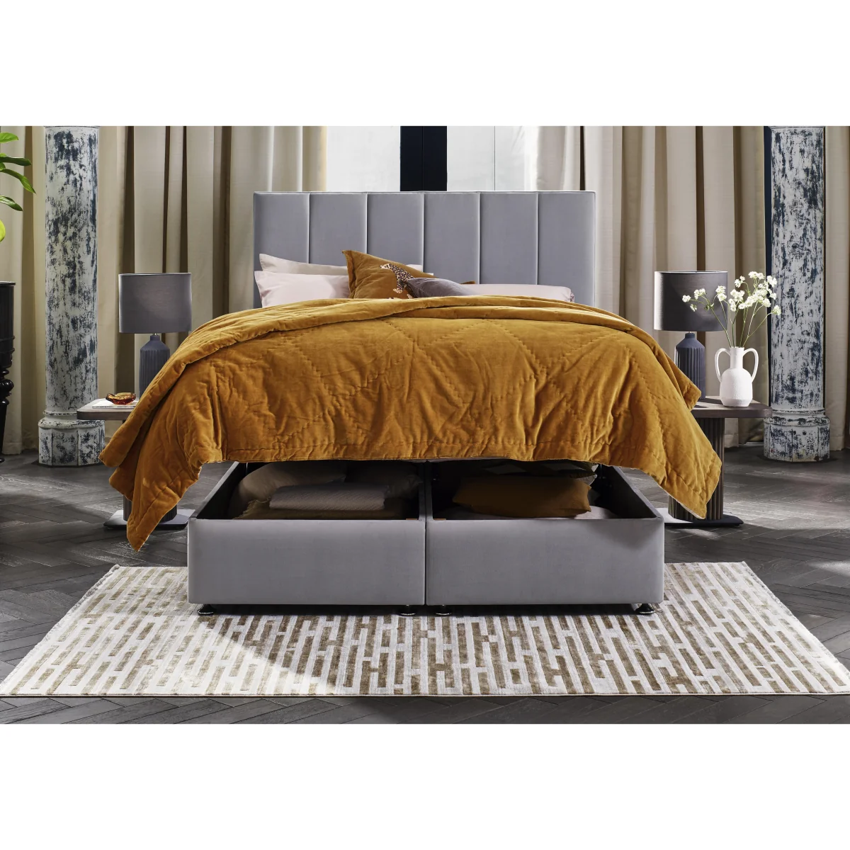 Artisan Premium Platform Top Manual End Lift Ottoman Divan Base - King Size - Aston Moss – image 2
