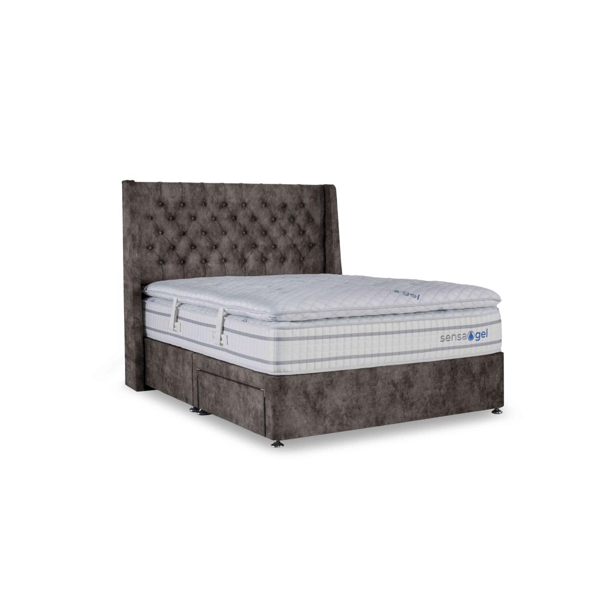 Sleepeezee - SensaGel 12000 Divan Set - King Size - Dapple Mink – image 2