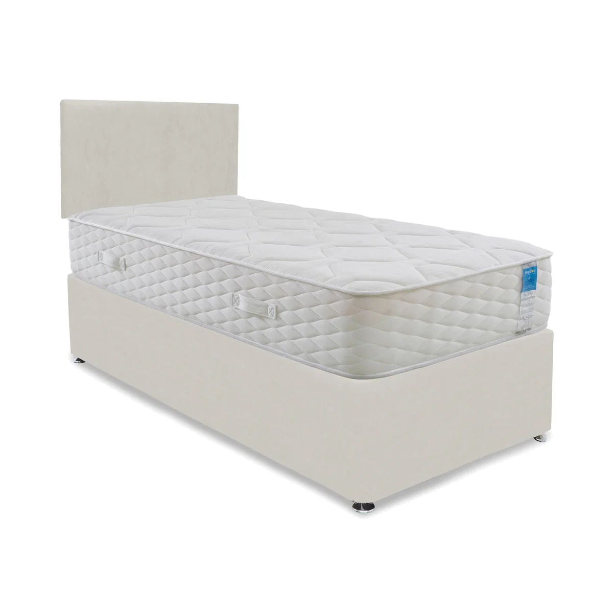 Sleep Story - Memory Plus Divan Set With No Storage - Small Single - Plush Ecru – image 1