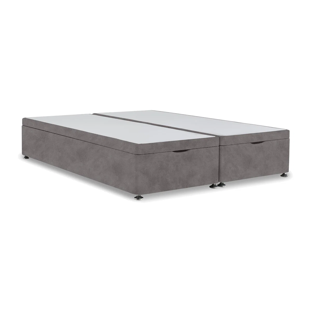 Platform Top Manual End Lift Ottoman Divan Base - Small Double - Dapple Sterling – image 1