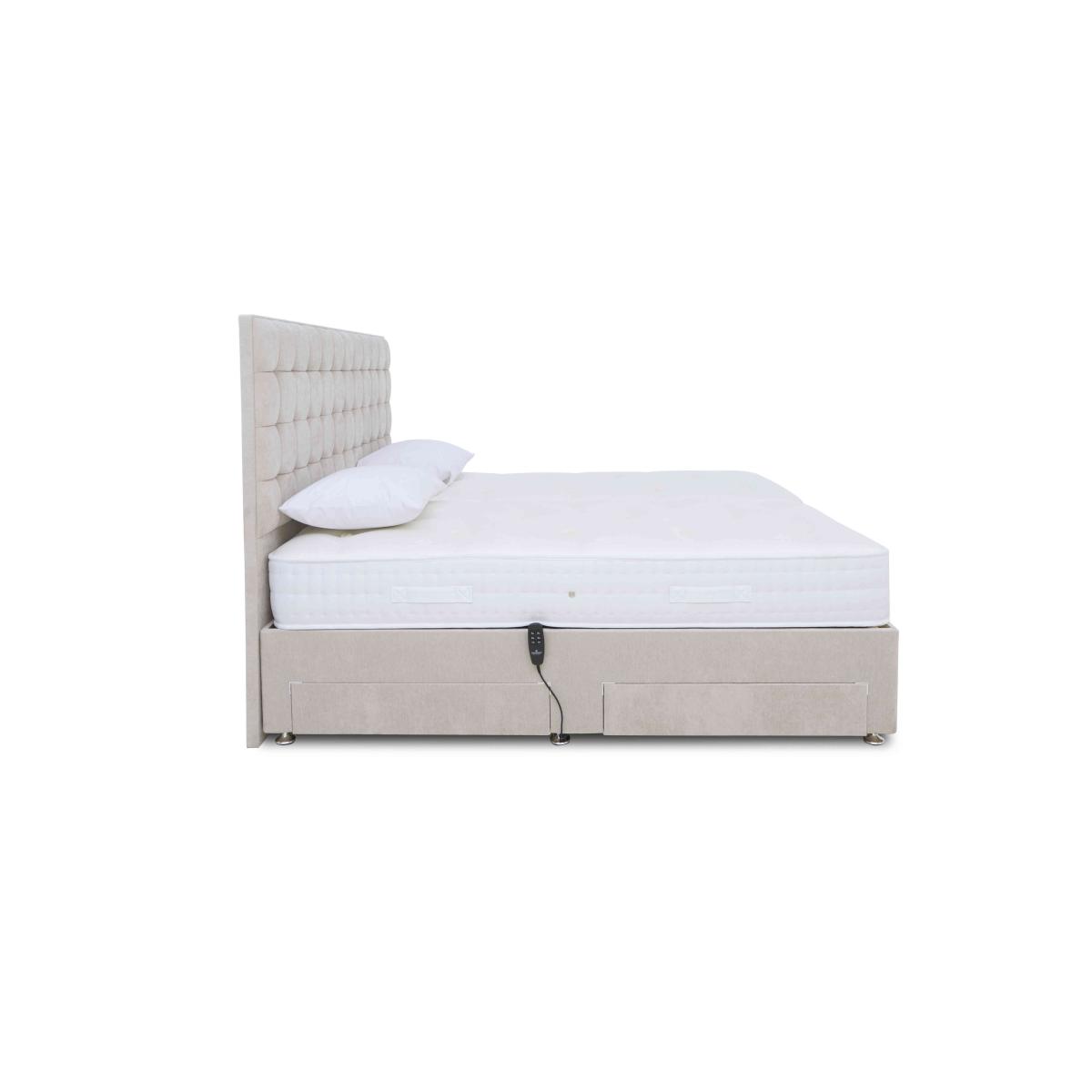 Sleep Story - Natural Comfort Adjustable Soft/Firm Divan Bed With 2 Drawer Storage - Super King – image 11