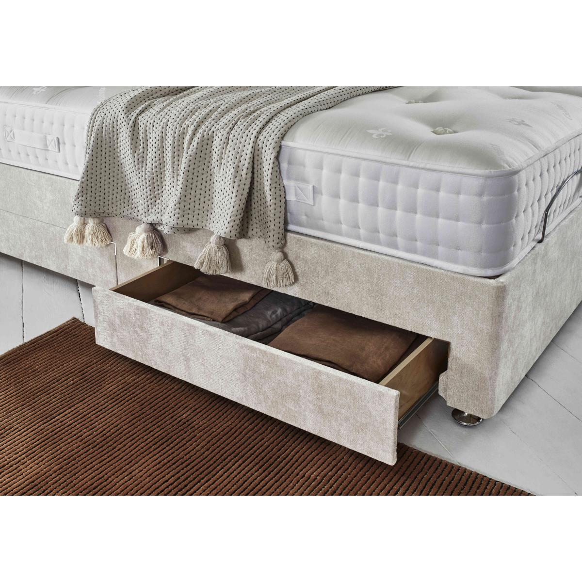 Sleep Story - Natural Comfort Adjustable Soft/Firm Divan Bed With 2 Drawer Storage - Super King – image 8