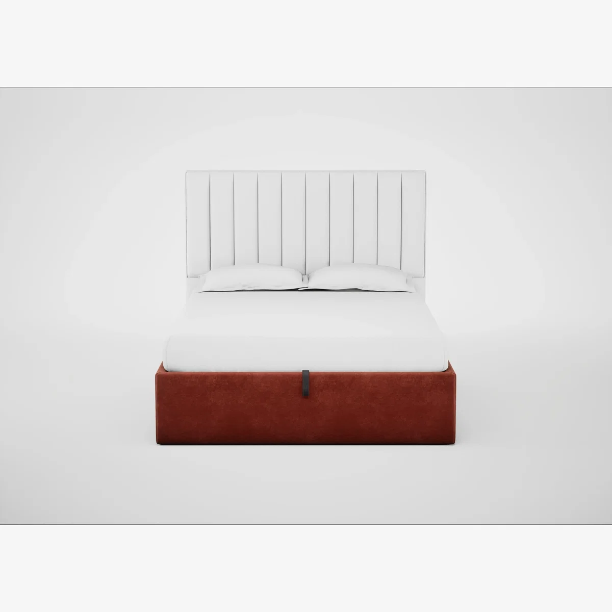 Heal's Lift Storage Divan King Smart Luxe Velvet Tawny Natural Feet – image 1