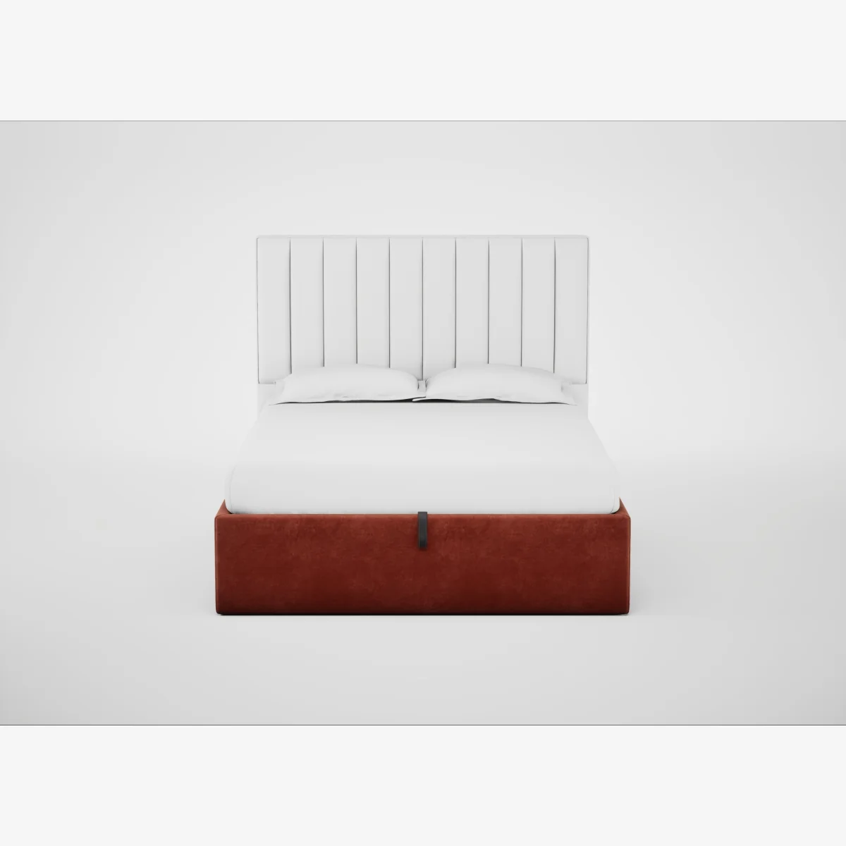 Heal's Lift Storage Divan Super King Smart Luxe Velvet Tawny Black Feet – image 1