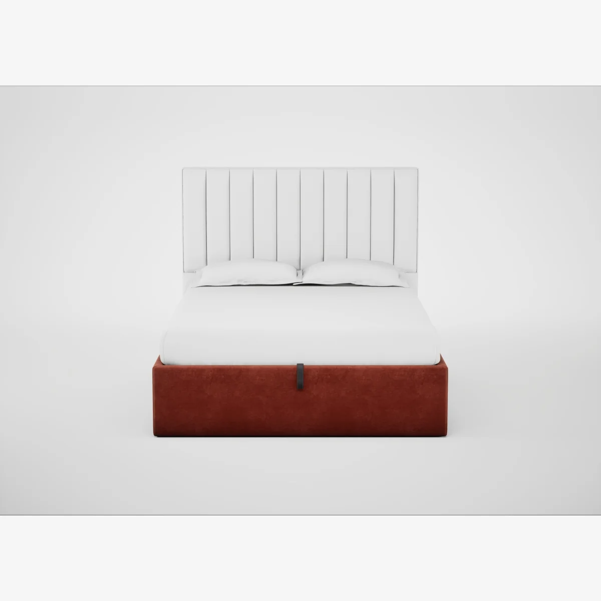 Heal's Lift Storage Divan Super King Smart Luxe Velvet Tawny Natural Feet – image 1