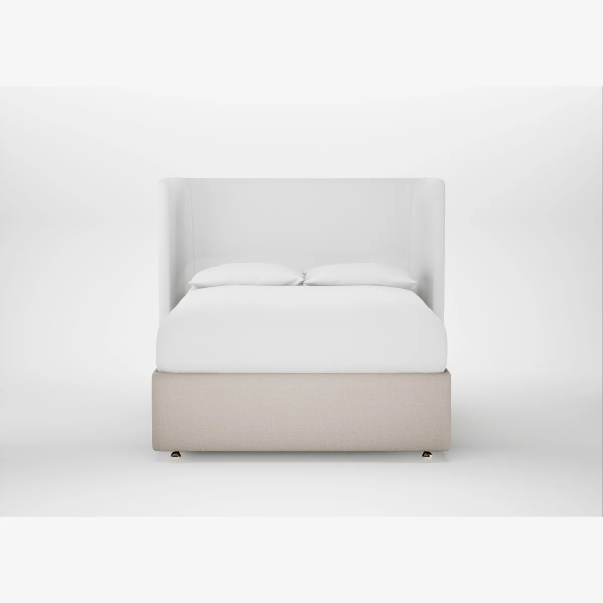 Heal's Deep Divan Double Wool Velvet Olive 2 Footend – image 1