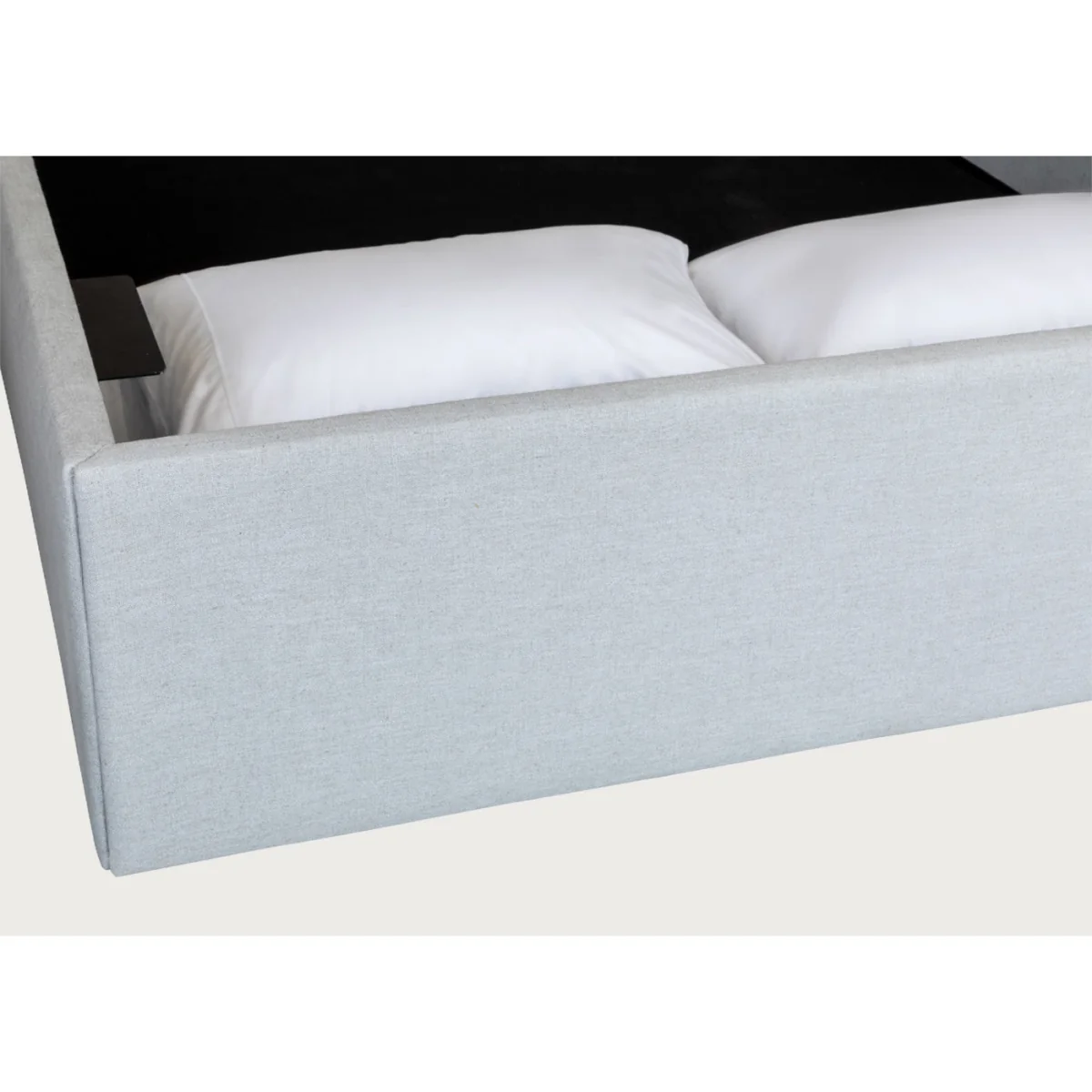 Heal's Lift Storage Divan Double Smart Luxe Velvet Tawny Natural Feet – image 4