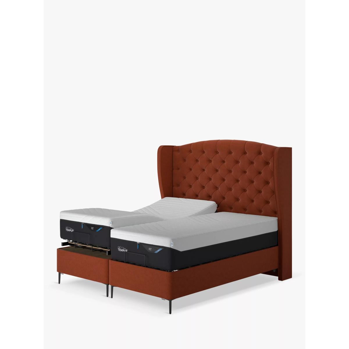 TEMPUR® Suffolk Slim Divan Adjustable Disc Upholstered Bed, Super King Size – image 5