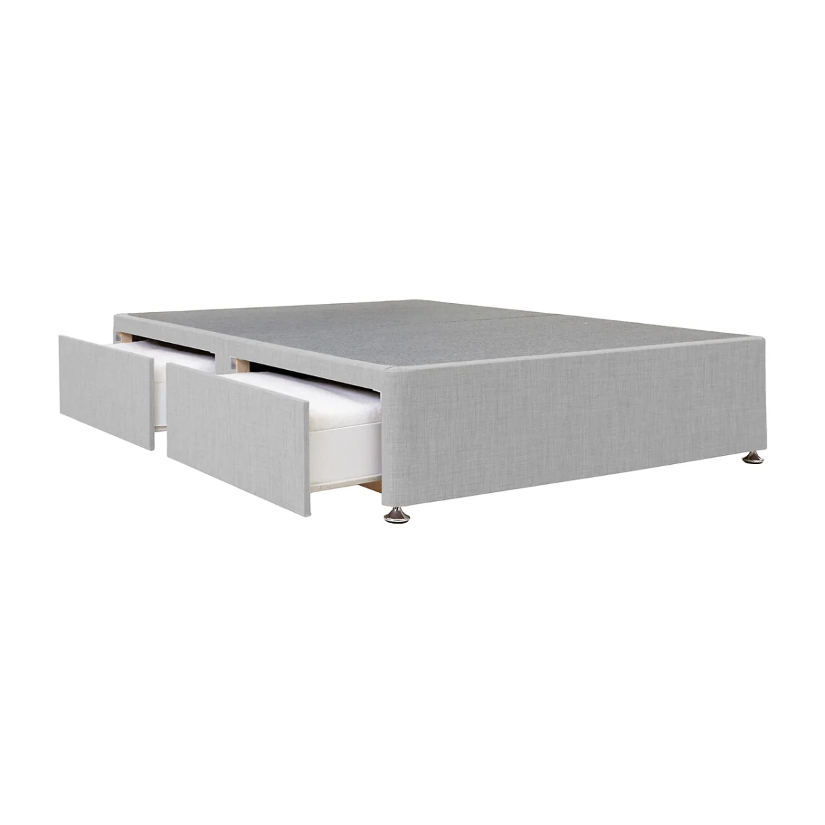 Universal Linen Look 4 Drawer Upholstered Divan Base