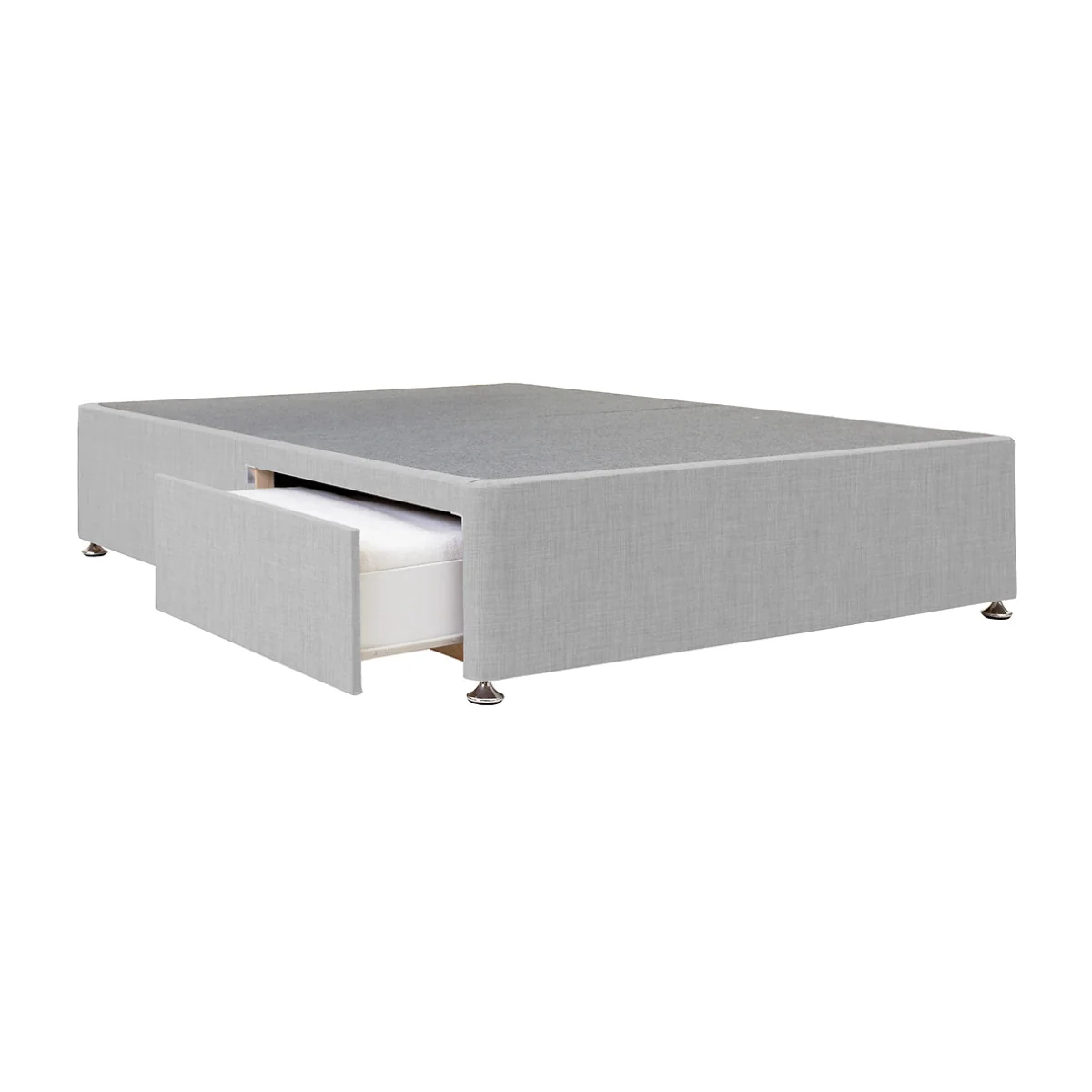 Universal Linen Look 2 Drawer Upholstered Divan Base