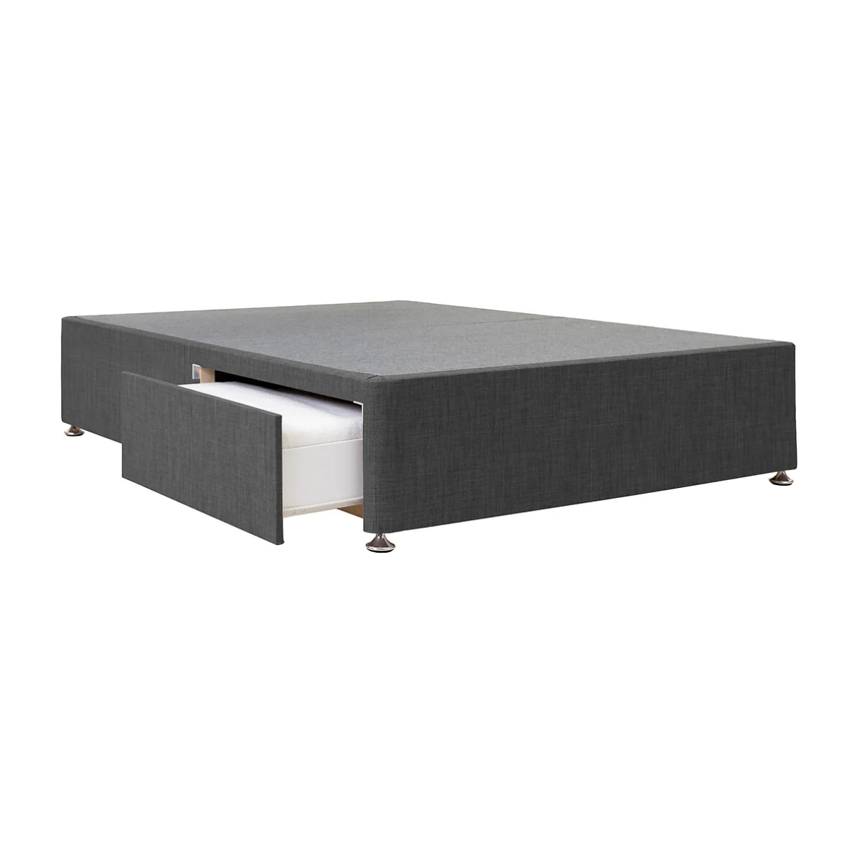 Universal Linen Look 2 Drawer Upholstered Divan Base