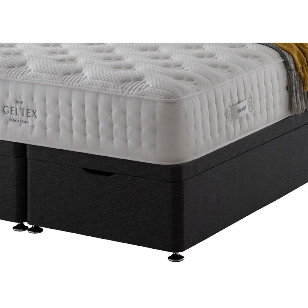Silentnight Champagne Geltex Mattress and Slimline Divan Set - 135cm Double - 4 Drawers - Standard Fabric – image 6