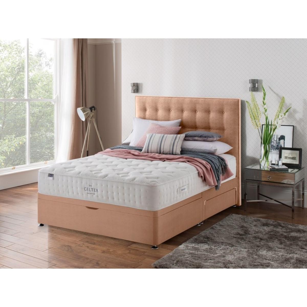 Silentnight Honeydew Geltex Mattress and Slimline Divan Set - 150cm King - 4 Drawers - Premium Fabric – image 2