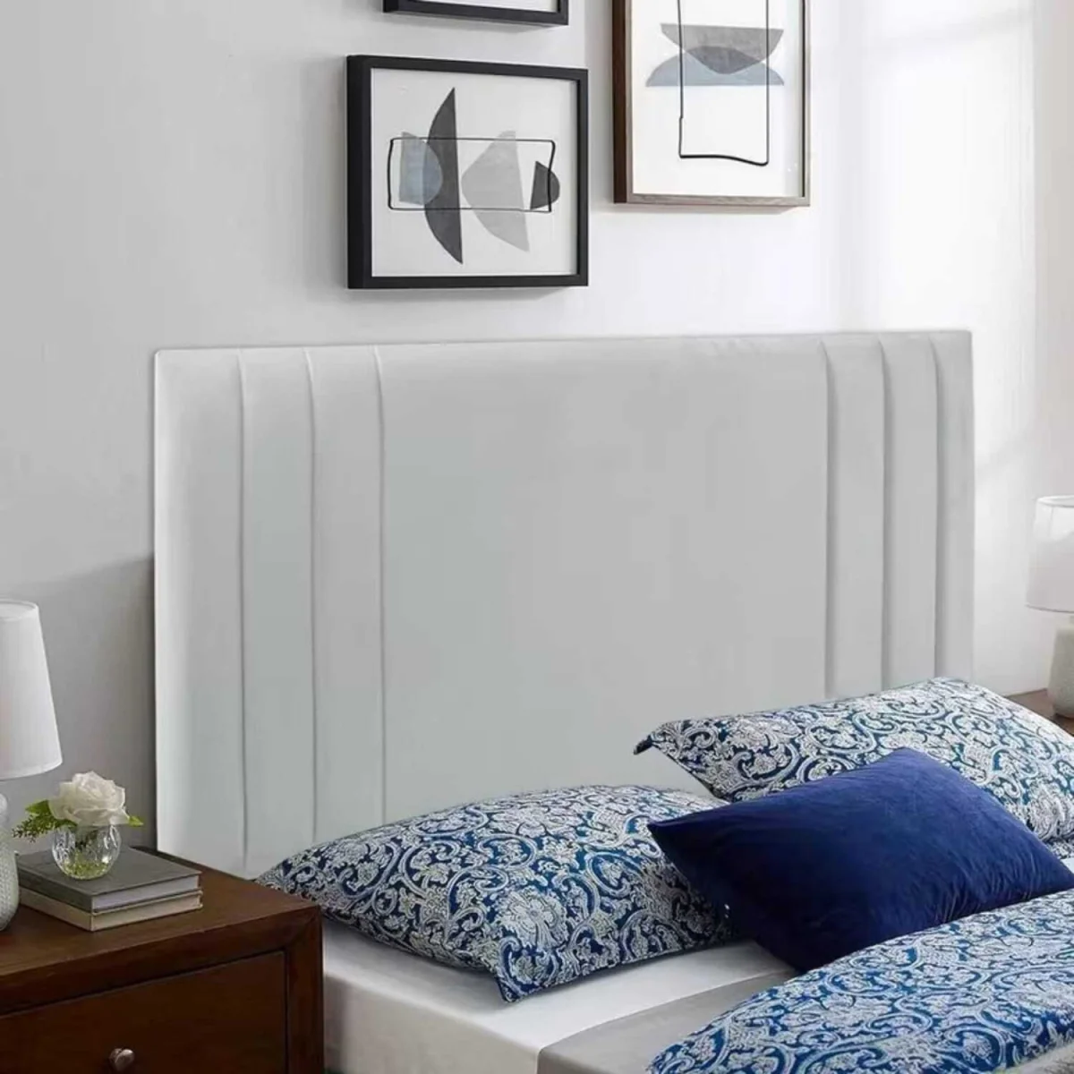 Fabric Divan Bed Rio Bedroom Home - Silver – image 1