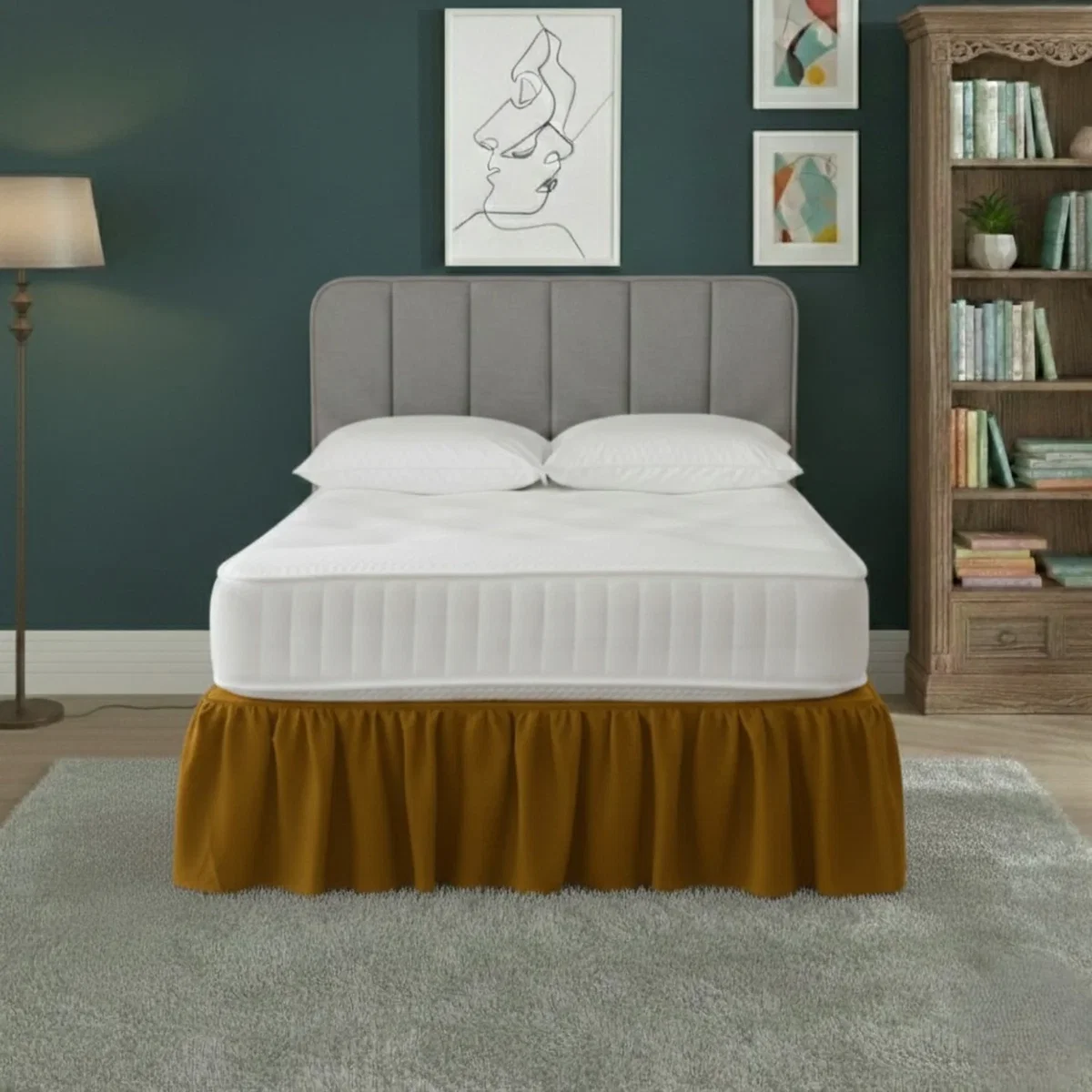 Base Valance Polycotton Sheet for Divan Beds Easy Care Bed Base Cover - Royal Blue / Double – image 22