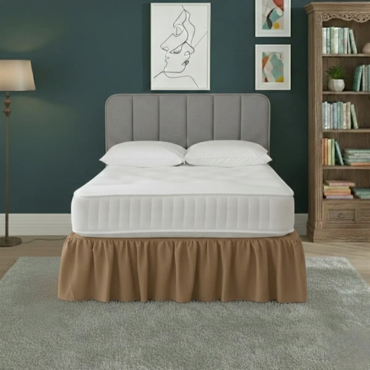 Base Valance Polycotton Sheet for Divan Beds Easy Care Bed Base Cover - Royal Blue / Double – image 10