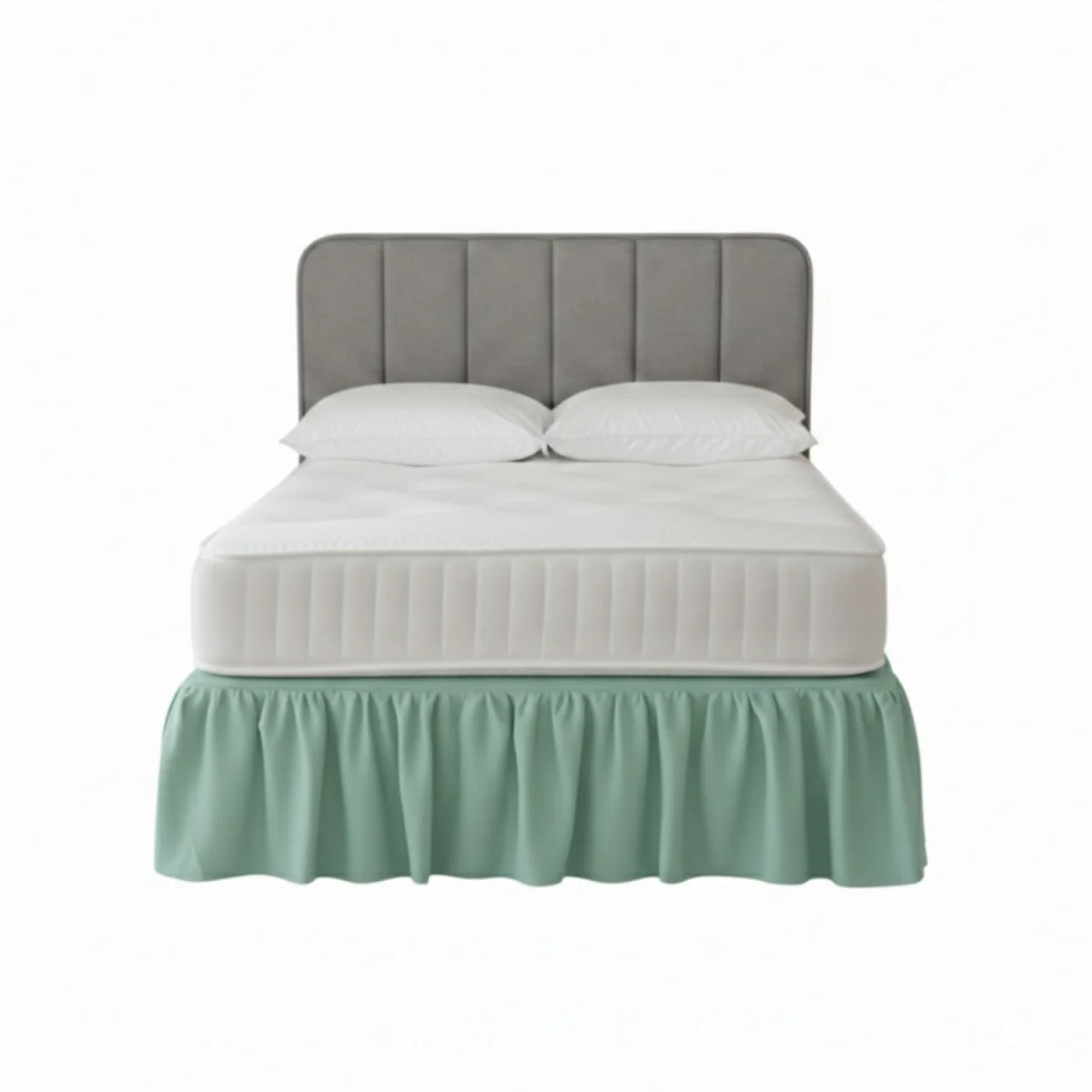 Base Valance Polycotton Sheet for Divan Beds Easy Care Bed Base Cover - Mint / Superking – image 2