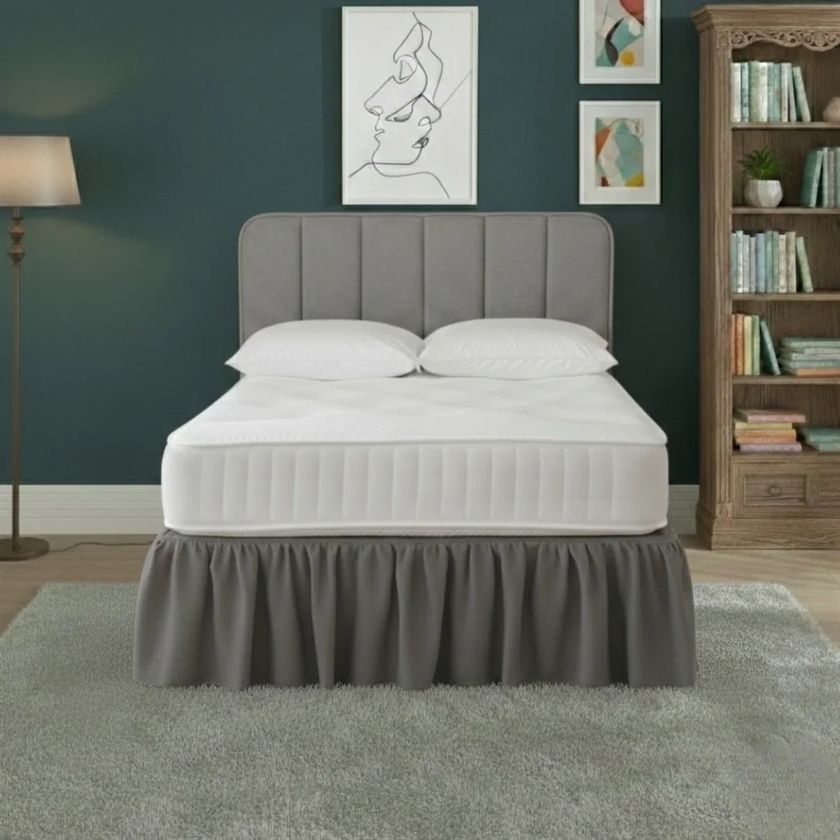 Base Valance Polycotton Sheet for Divan Beds Easy Care Bed Base Cover - Royal Blue / King – image 11