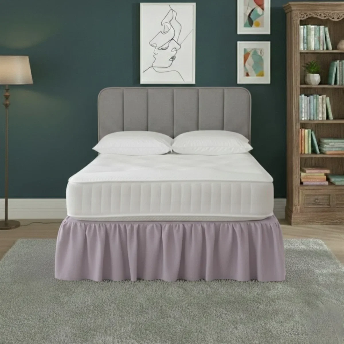 Base Valance Polycotton Sheet for Divan Beds Easy Care Bed Base Cover - Royal Blue / King – image 13