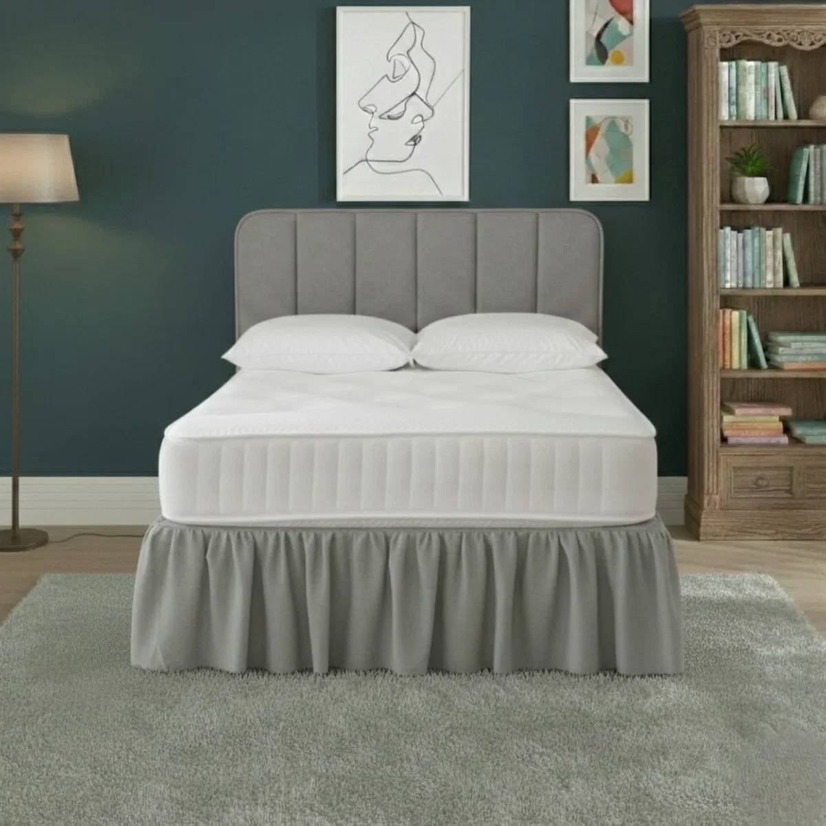 Base Valance Polycotton Sheet for Divan Beds Easy Care Bed Base Cover - Royal Blue / King – image 23