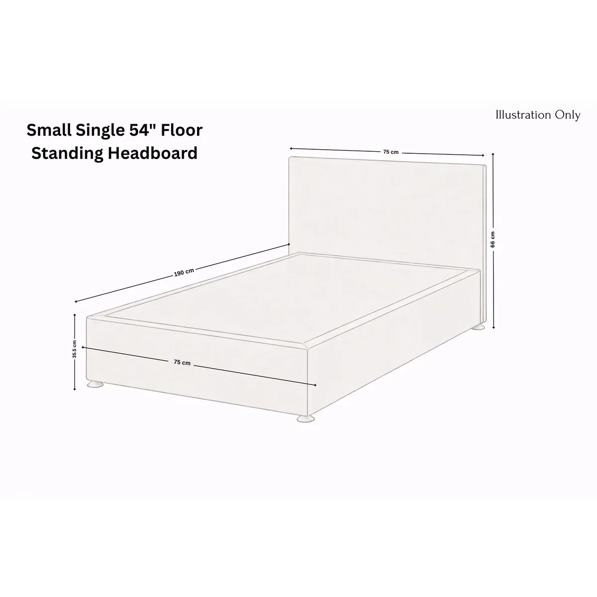 Sloomy Kansas Emerald Plush Divan Bed Base No Drawers 54 Inch Floor Standing Headboard - Emerald / 1200mm – image 4