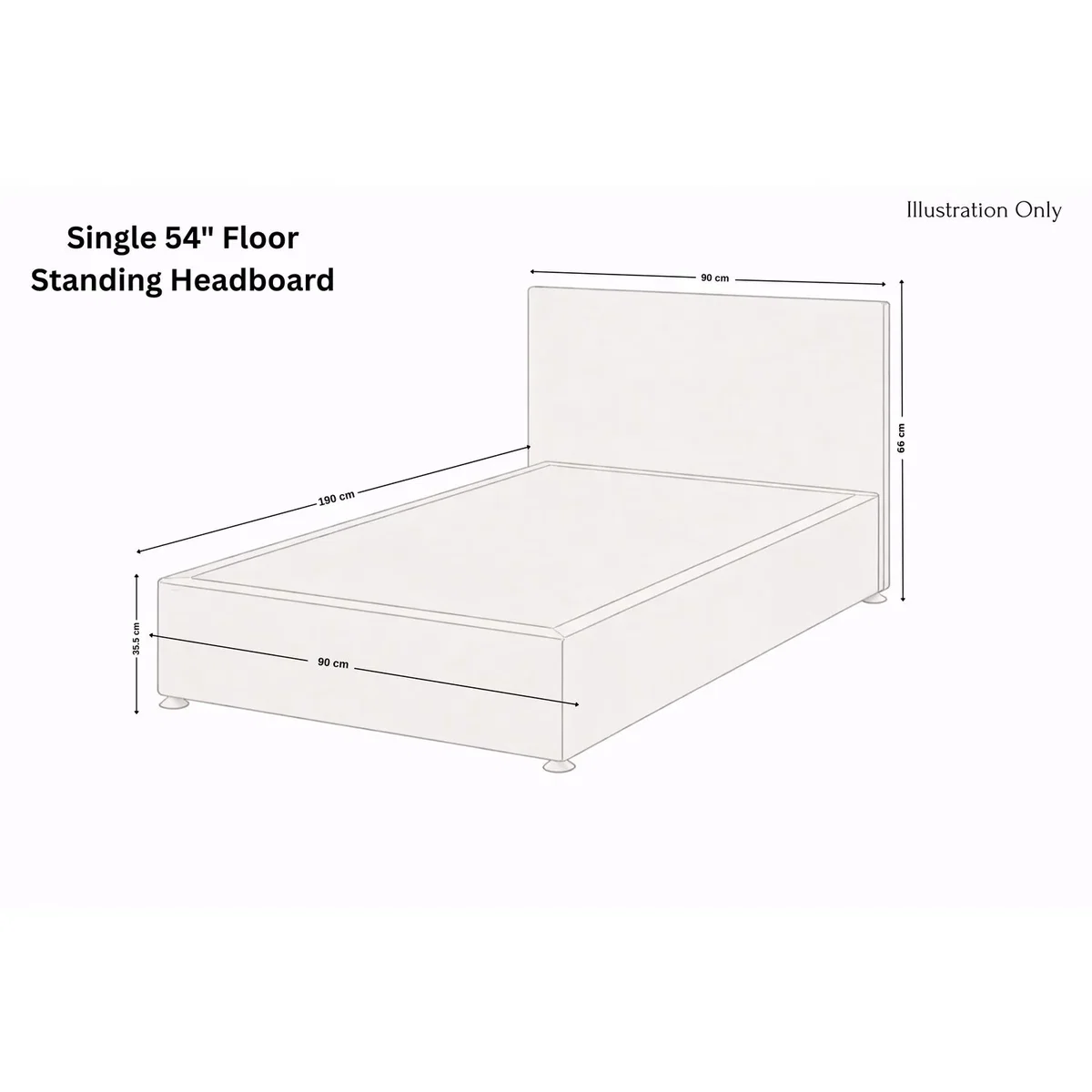 Sloomy Kansas Emerald Plush Divan Bed Base No Drawers 54 Inch Floor Standing Headboard - Emerald / 1200mm – image 6