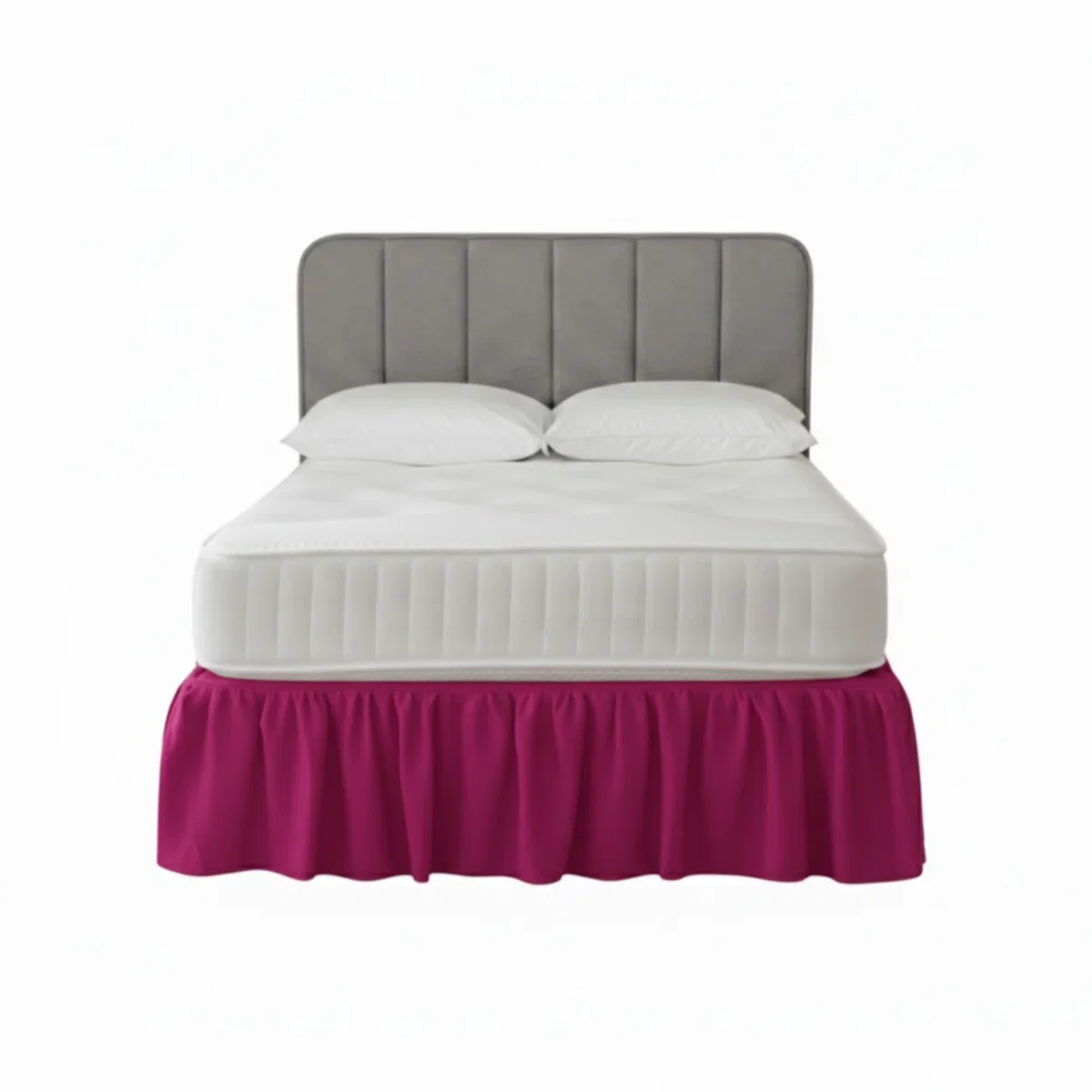 Base Valance Polycotton Sheet for Divan Beds Easy Care Bed Base Cover - Fuchsia / Superking – image 2