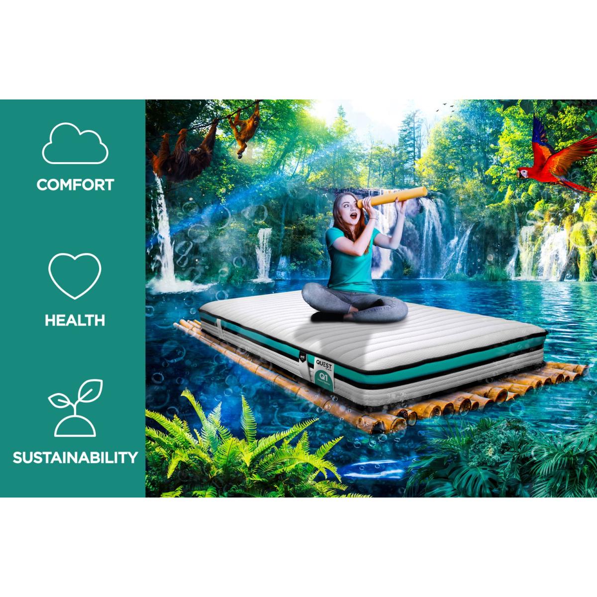 Jay-Be Quest Q1 Eco Deep E-Sprung Kids Single Mattress – image 3