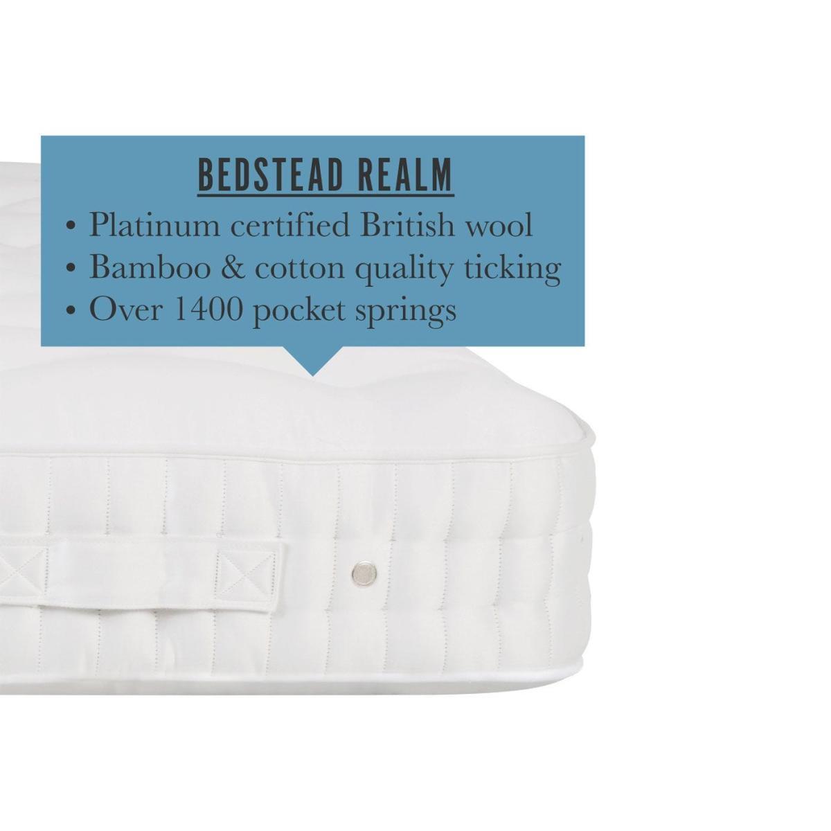 Vispring Bedstead Realm Mattress single Soft Tension Oyster - Heal's UK Bedroom Furniture – image 2