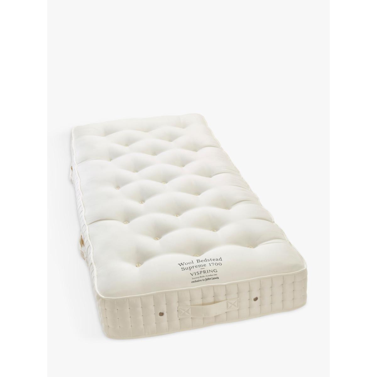 Vispring Wool Bedstead Supreme 1700 Pocket Spring Mattress, Medium Tension, Single – image 2