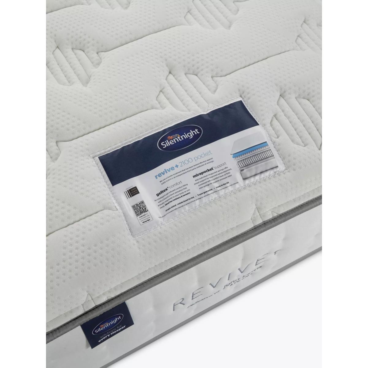 Silentnight Revive + Geltex 2100 Mirapocket Spring Mattress, Regular Tension, Single – image 5