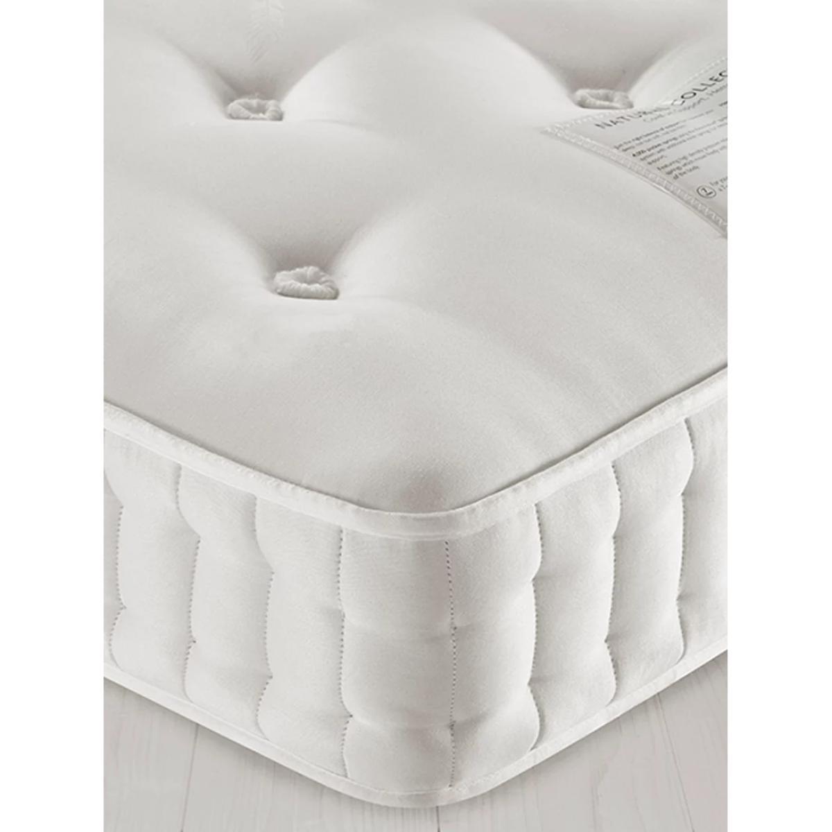 John Lewis & Partners Natural Collection Leckford Linen 3400, Single, Medium Tension Pocket Spring Mattress