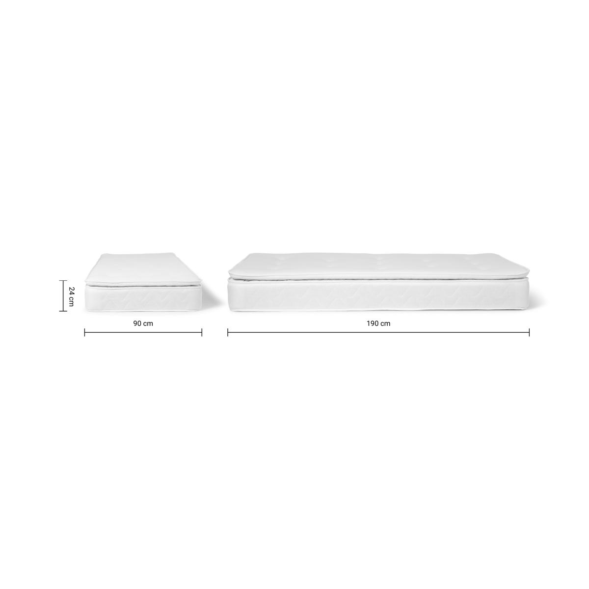 Noto Open Coil Single Mattress with Pillow Top, Medium Tension – image 7