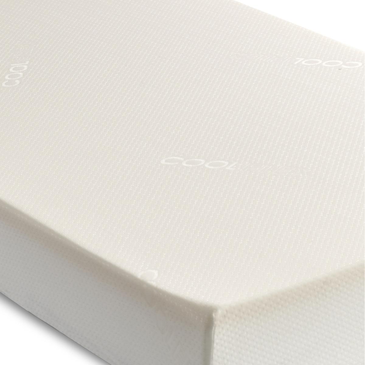 10cm Deep Reflex foam Plain Zip cover Single mattress - White – image 2