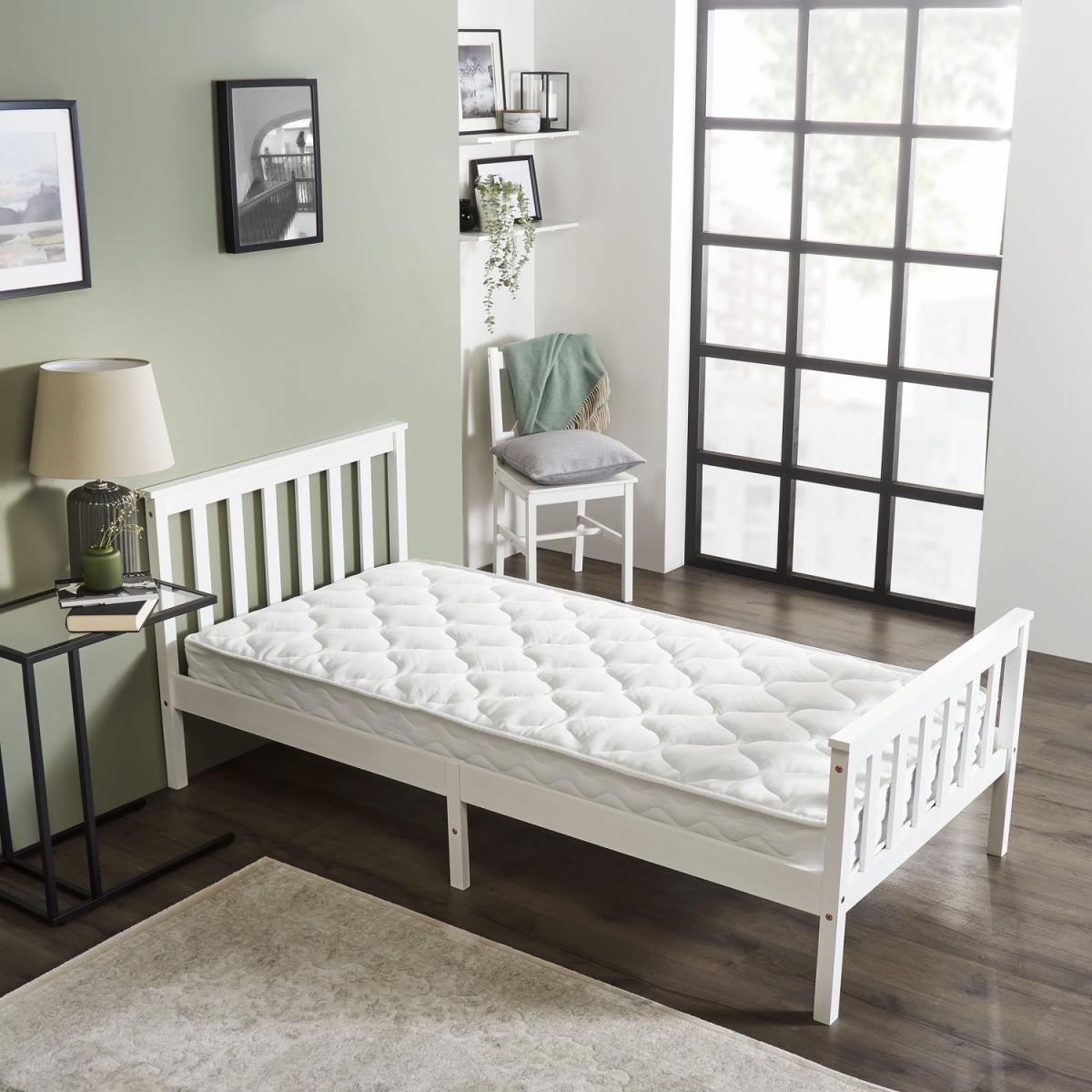Single Bonnell Sprung Mattress - White – image 11