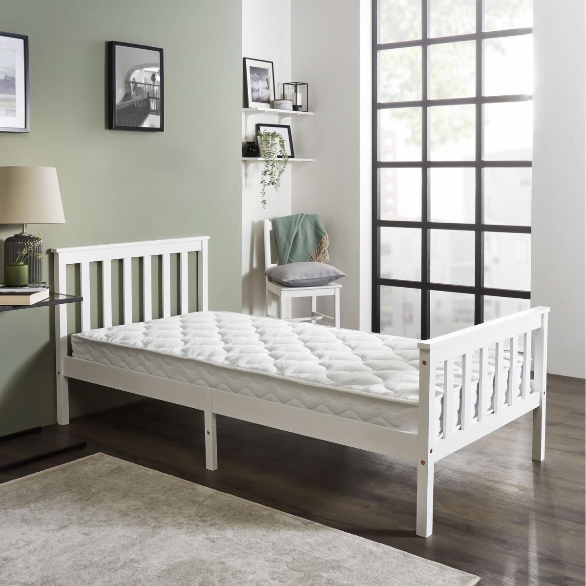 Single Bonnell Sprung Mattress - White – image 10