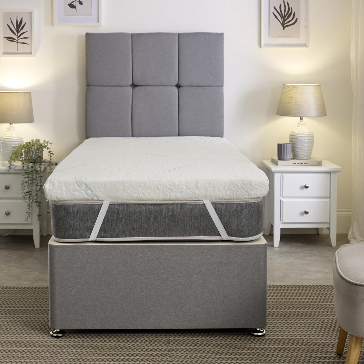 The Sleep People 1" Deep Cooler Extreme Cool Blue Foam Mattress Toppers - Light Blue / Small Single – image 3