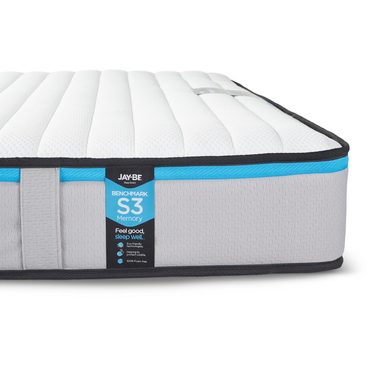 Jay-Be Benchmark S3 Memory Sprung Mattress 3Ft. - Blue – image 2