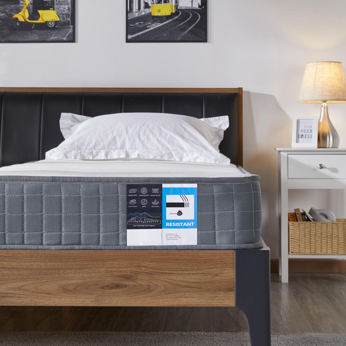 Mattress with Knitted Jacquard Cover - Grey – image 5