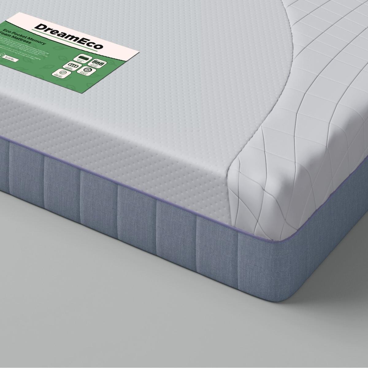 25cm Deep Eco Pocket Spring Memory Foam Mattress - White / Single – image 2