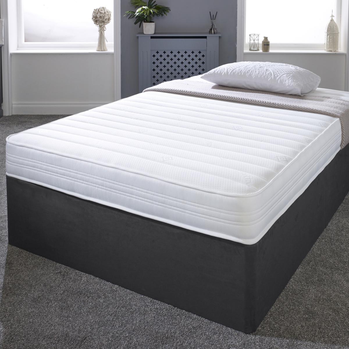 The Sirocco White 18cm Deep Value Hybrid Memory Fibre Spring Mattress - White / Small Single – image 3