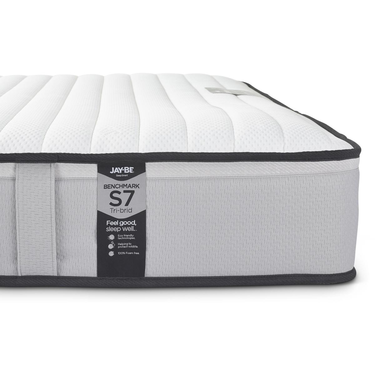 Jay-Be Benchmark S7 Tribrid Pocket Sprung Memory Mattress 3Ft. - Grey – image 2