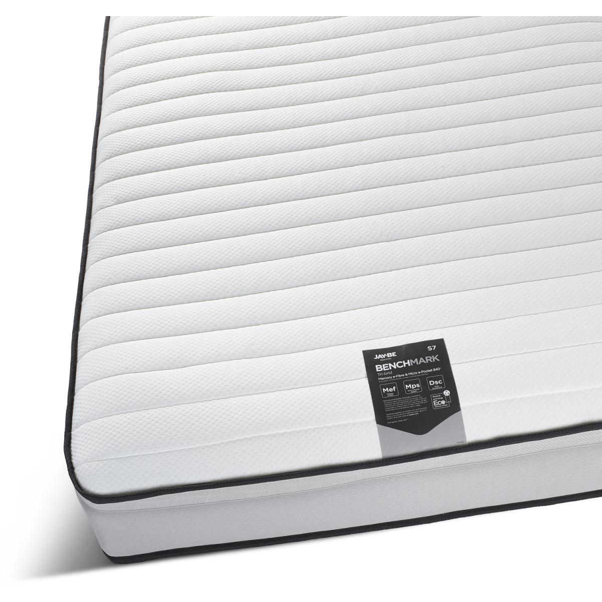 Jay-Be Benchmark S7 Tribrid Pocket Sprung Memory Mattress 3Ft. - Grey – image 5