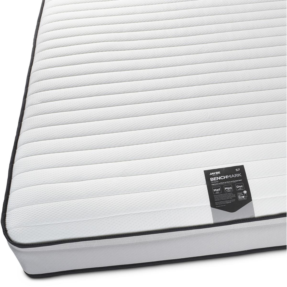 Jay-Be Benchmark S7 Tribrid Pocket Sprung Memory Mattress 3Ft. - Grey – image 7