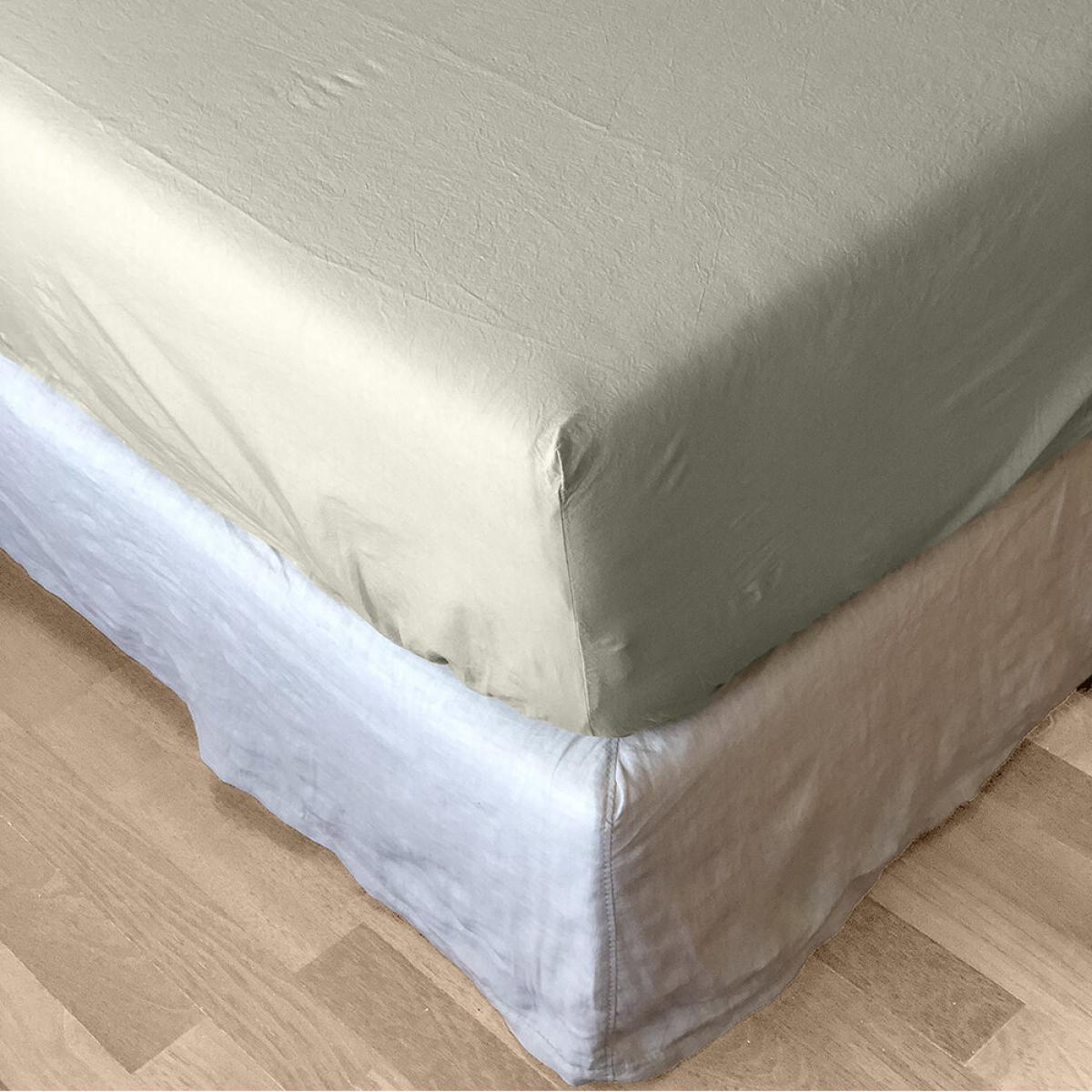 Lo De Manuela - Pure Washed Cotton Fitted Sheet - Khaki - King – image 3