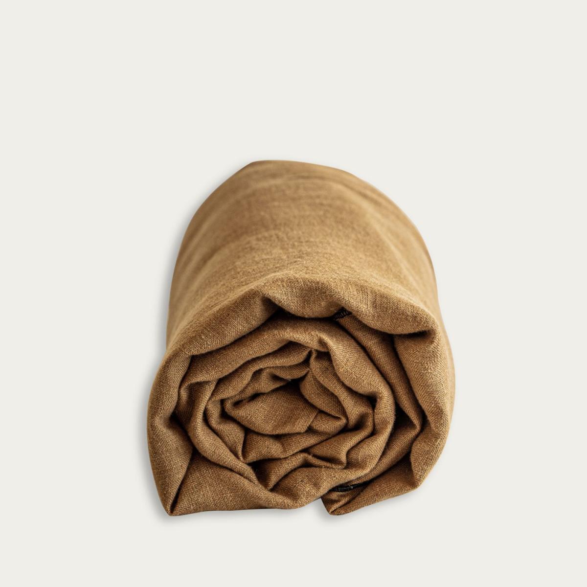 Cinnamon Linen Flat Sheet