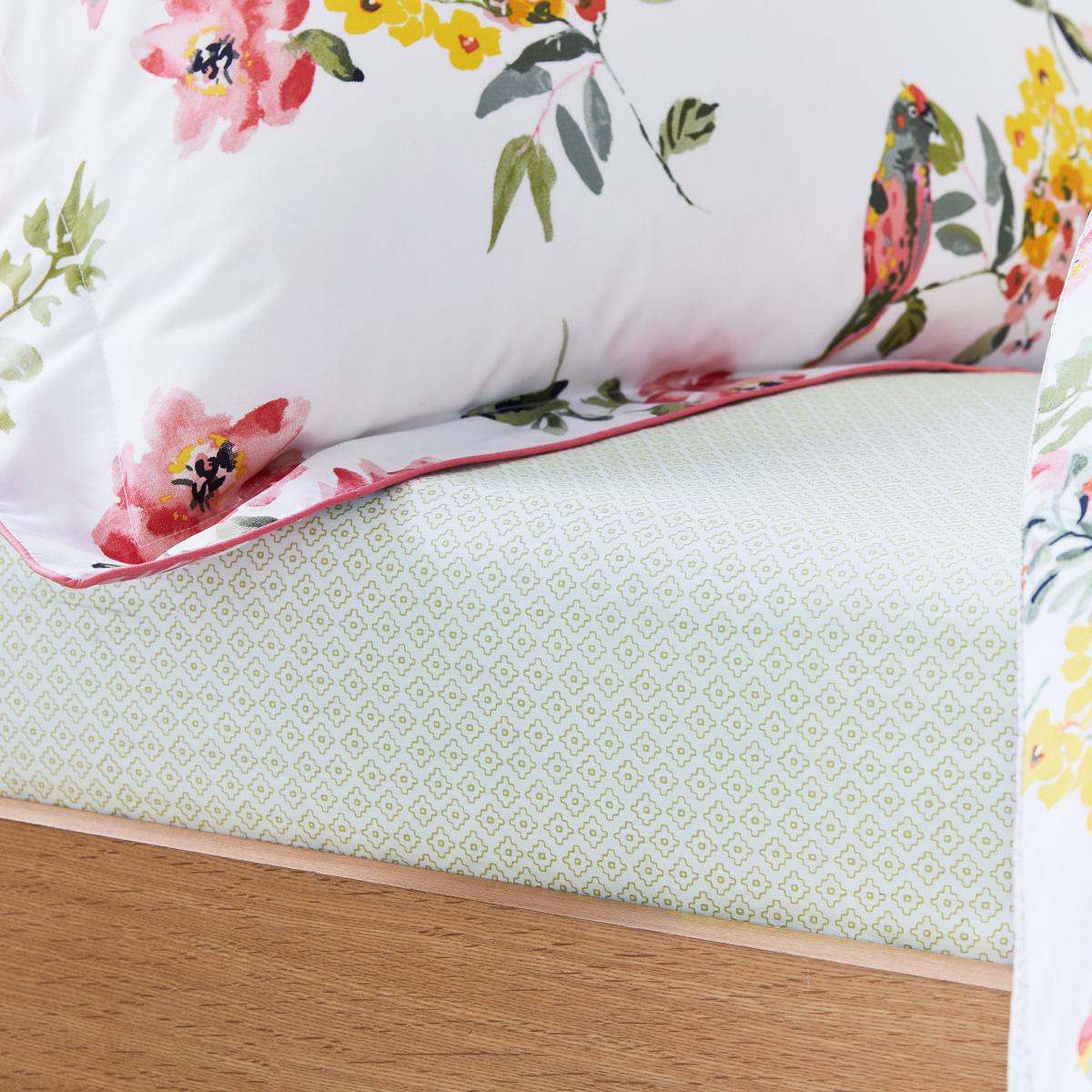 Joules Kelmarsh Floral 100% Cotton Fitted Sheet MultiColoured – image 2
