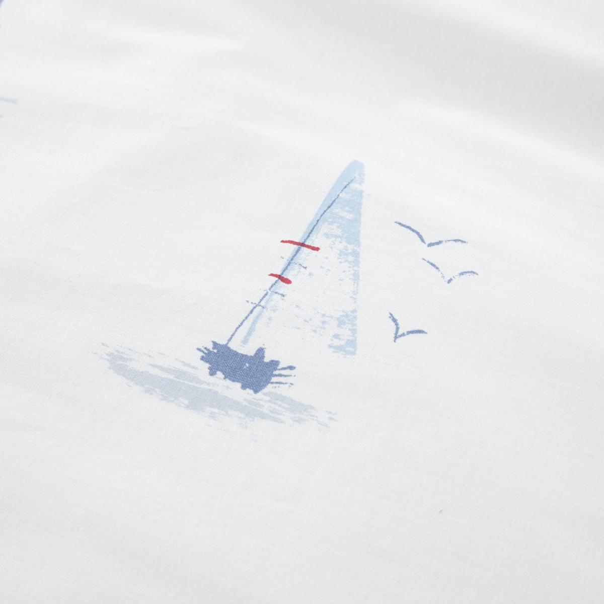 Bianca Fine Linens Sailing Boats 100% Cotton Fitted Sheet Blue – image 3