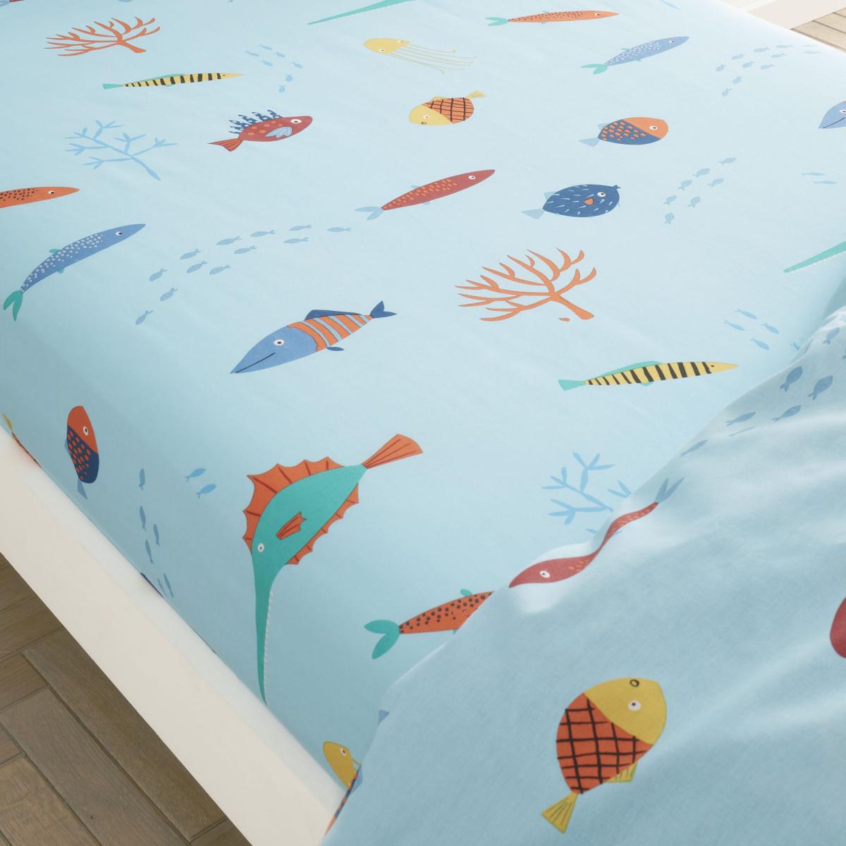 Catherine Lansfield Ocean Life Fitted Sheet Navy – image 2